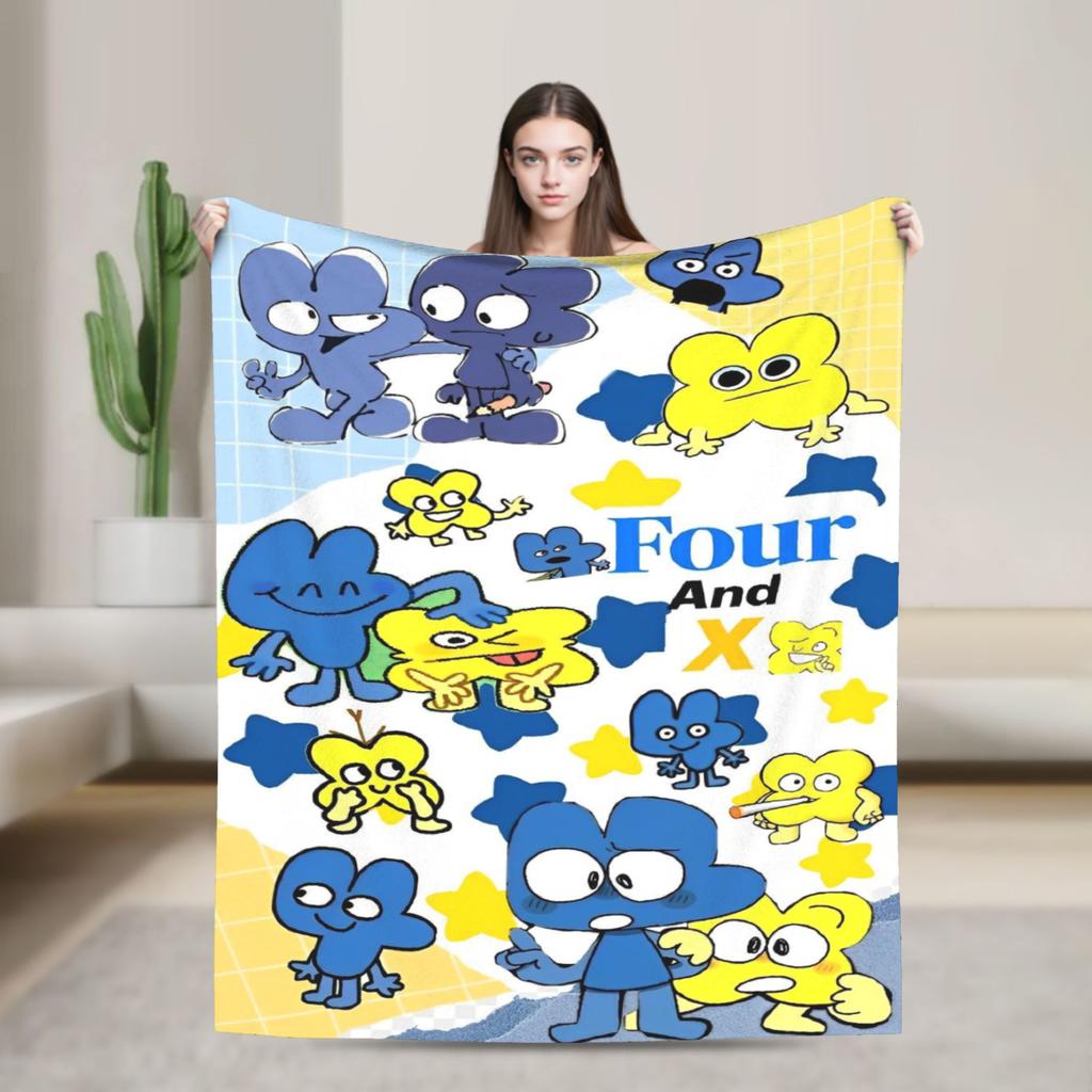 Blanket Fleece All Season Cartoon Multi-function Super Soft Throw Blankets for Bed Bedroom Rug Piece