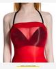 Qinghe 912 8D Sheer Oily Stockings with Tube Top Dress, Tight Mini Skirt Cheongsam, and Ultra-thin Transparent Design