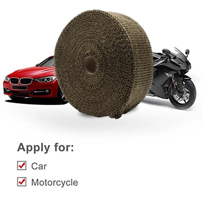 Enduro Exhaust Thermal Band Motorcycle Muffler Heat Wrap Protection 5cm 5M 10M 15M 20M Tape Bandage Car Dirt Pit Bike Motocross