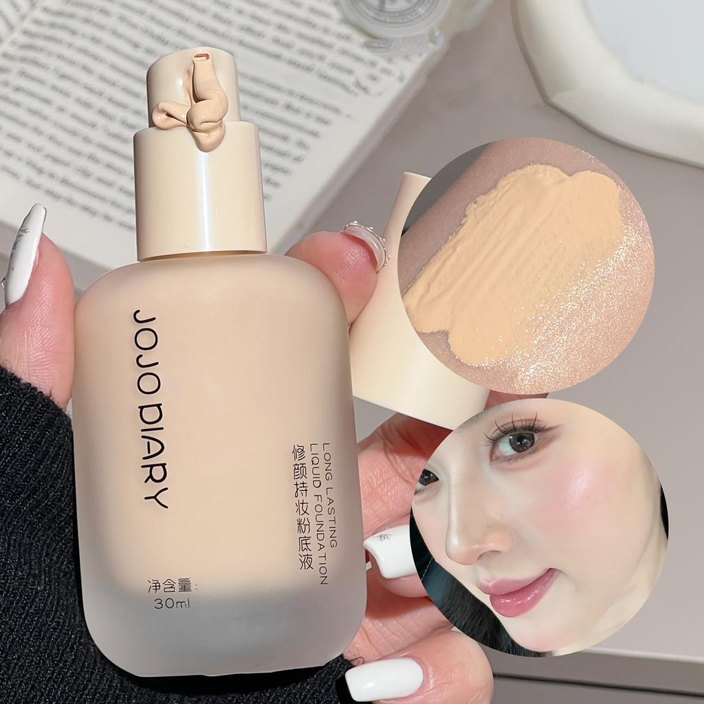 Liquid Foundation Natural Finish Light To Medium Coverage, Waterproof & Sweat-Resistant, Long-Lasting Makeup Cream Easy To Apply & Blend