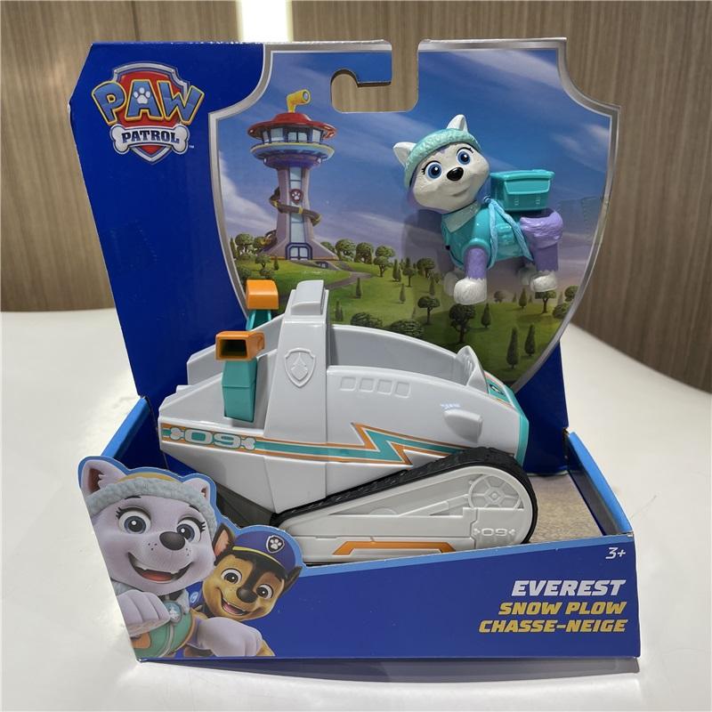 10kinds Genuine Paw Patrol Everest Ryder Rex Skye Chase Rocky Zuma Vehicle with Collectible Figure Birthday Gift Children Toy
