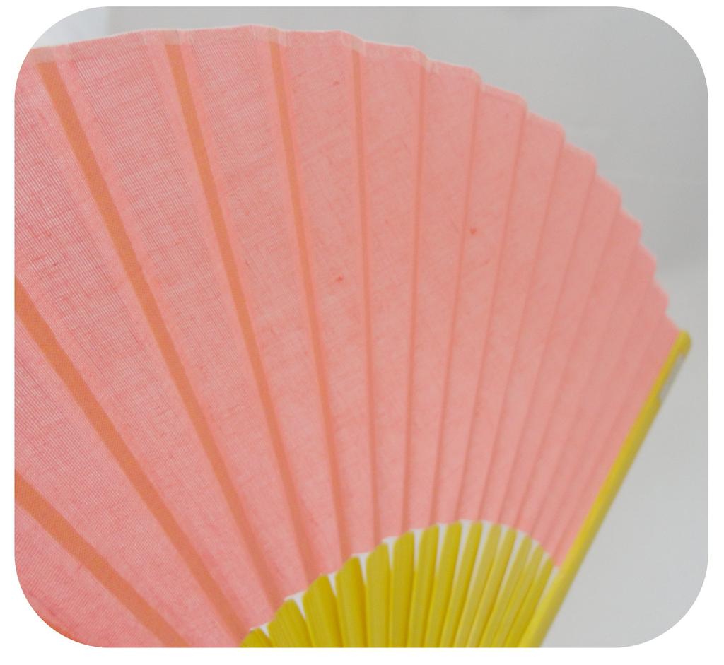 BOUDAI Fashion Fan byCOLOR Pink x Yellow Two-Tone
