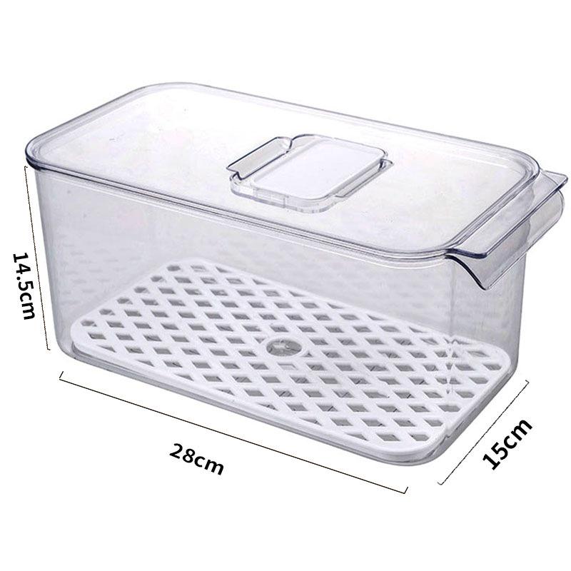 Caixa Organizadora de Geladeira e Freezer Tipo Gaveta para Carne, Frutas e Legumes