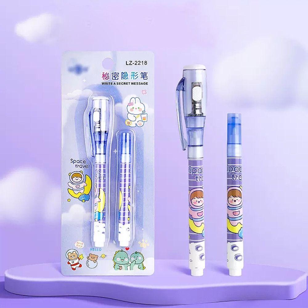 Mysteriously Disappearing Cute Invisible Marker Led UV Lamp Secret Message Pen  Confession