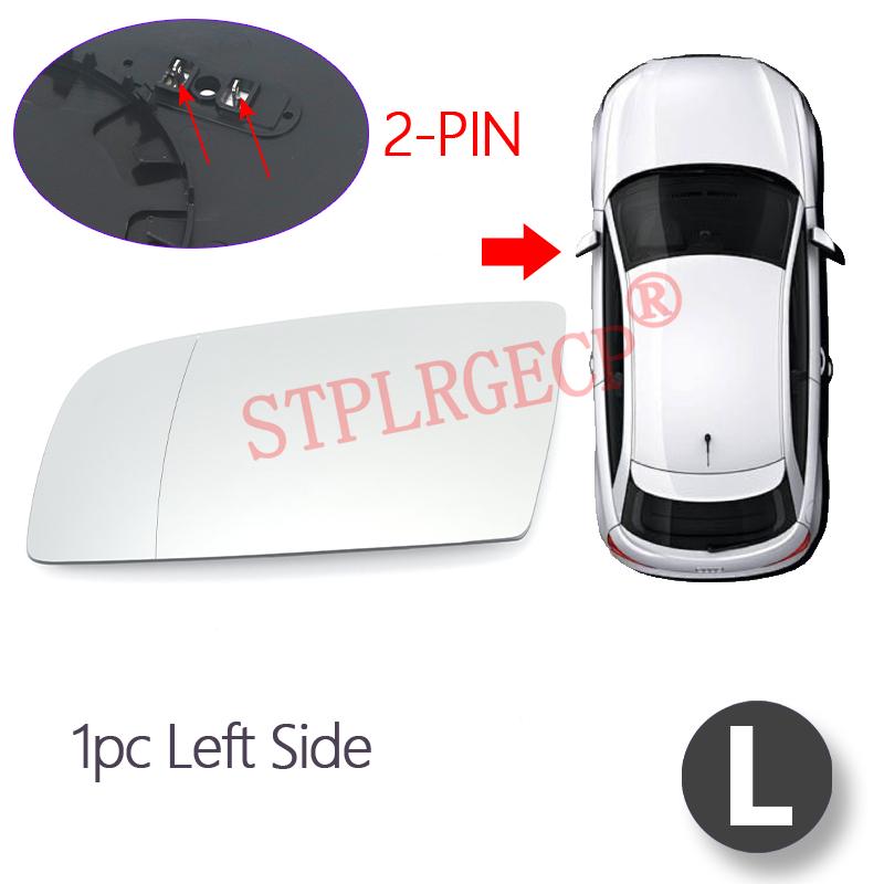Pour BMW Série 5 6 E60 E61 E63 E64 2004-2010 – Verre de rétroviseur latéral chauffant de remplacement avec plaque