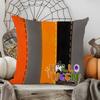 Halloween Decorative Linen Throw Pillow Cover With Single Sided Print (Pillow Insert Not Included)