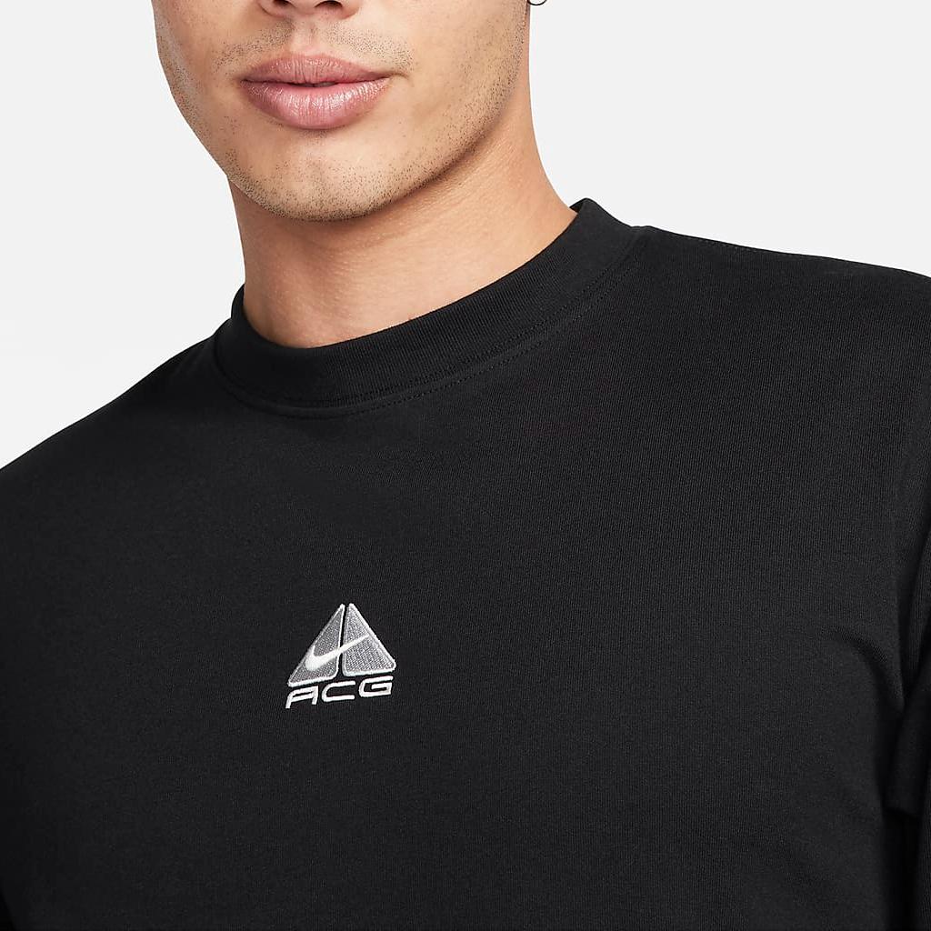Nike Relaxed Long Sleeve T-Shirt Men Tops Black DR7754-011