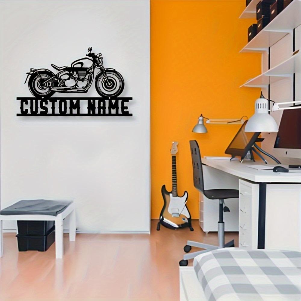 Custom Motorcycle Metal Wall Art Contemporary Indoor Outdoor Home Decor Gift