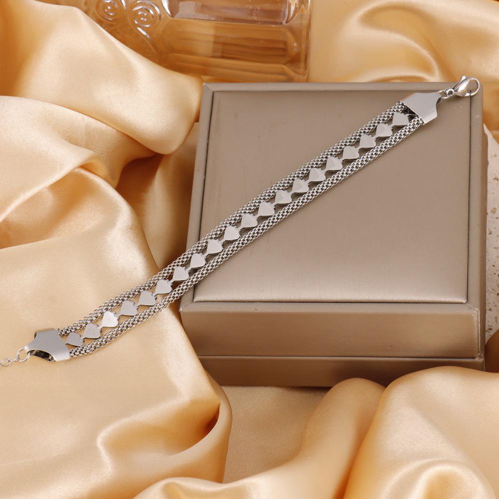 18K Gold Plated Titanium Steel Bracelet - Colorfast, Stylish, and Versatile Stainless Steel Jewelry