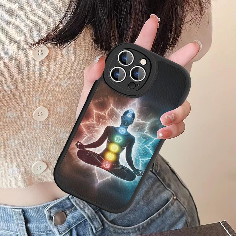The Yoga Phone Case Hard Leather For IPhone 16 15 14 13 12 Mini 11 14 Pro Max Xs X Xr 7 8 Plus Fundas