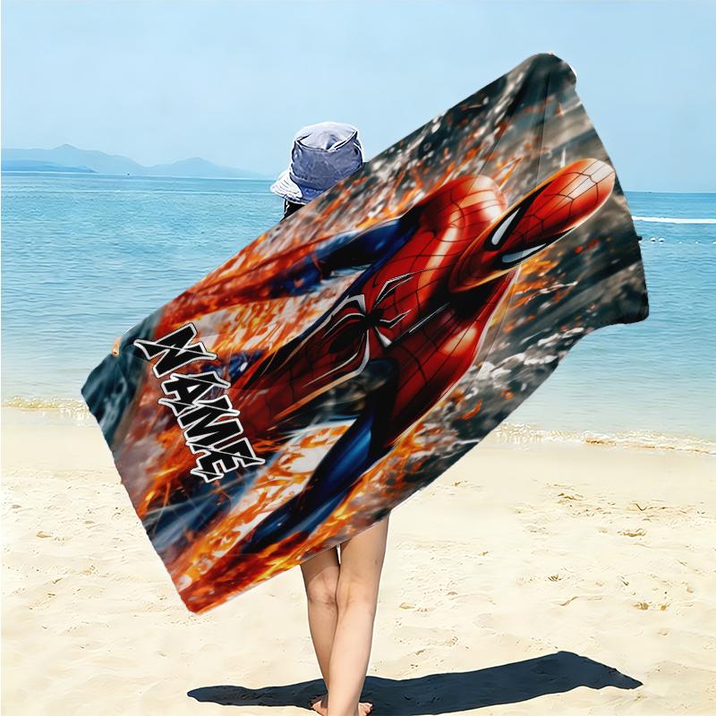 Personalized "Green Forest Guardian" Beach Towel Microfiber Beach Towel Thin Absorbent for Beach Swimming Yoga Bath Sports. 0910380