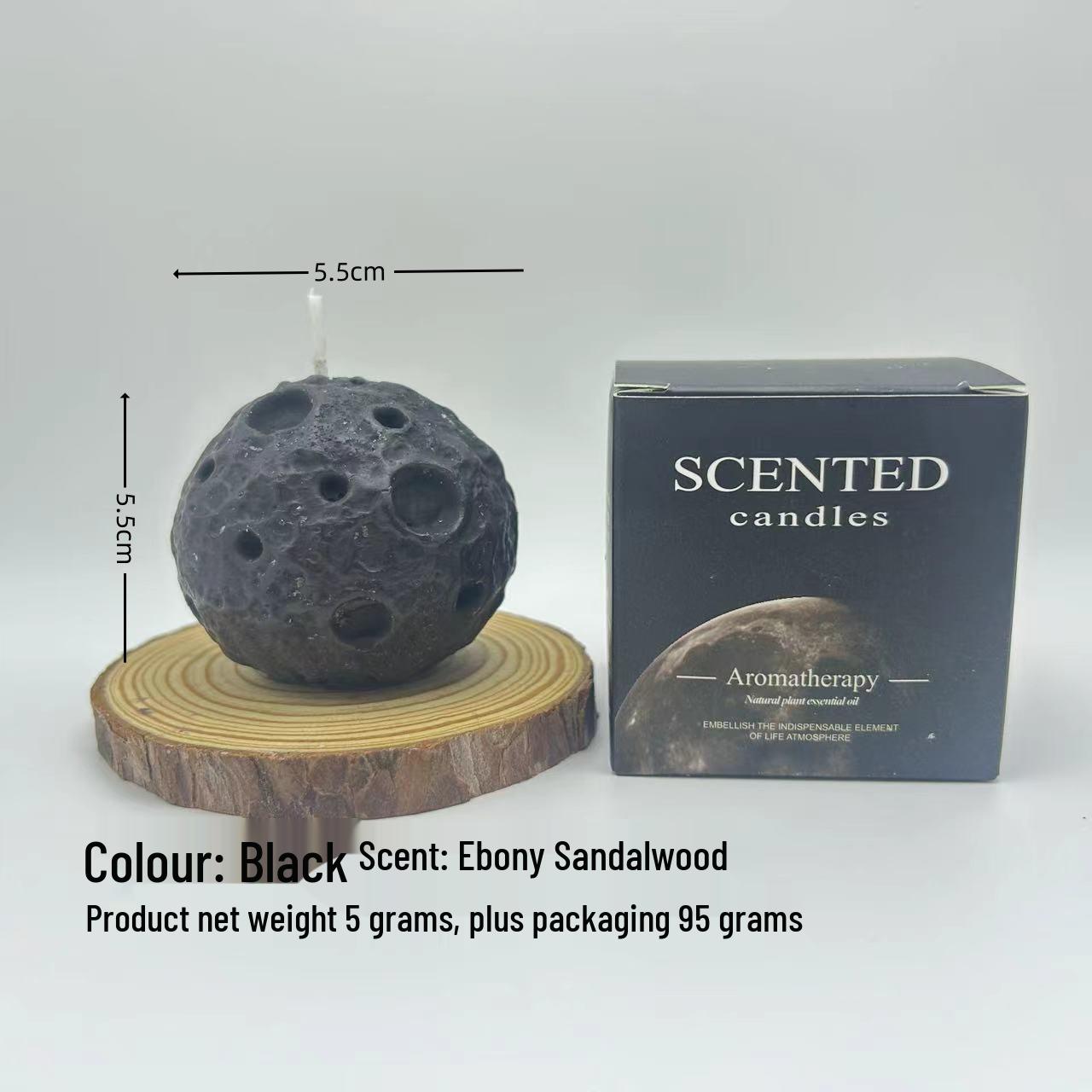 Ароматическая свеча «Луна»: Креативный сувенир к Празднику середины осени - Черно-белая ароматическая свеча