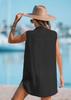 2025 Women's V-Neck Solid Color Beach Sun Protection Dress