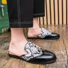Tassel Half Shoes Men Leather Slides Men Mules Casual Shoes Fashion Half Drag Loafers Men Slippers Mocassin Homme Chaussure