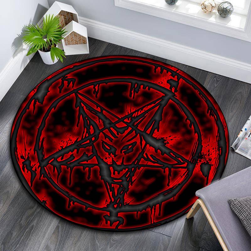 Cartoon Print Round Area Rug,Carpet Rug for Living Room Bedroom Sofa Playroom Decor,Non-slip Floor Mat