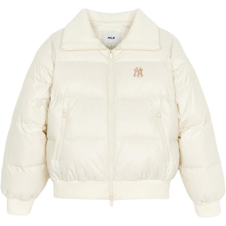 New MLB New York Yankees Down Jacket Women's Ecru 3FDJB1346-50CRD