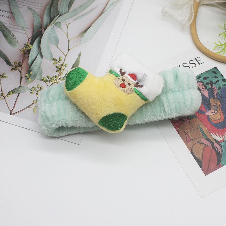 Plush Christmas Makeup Headband for Face Washing
