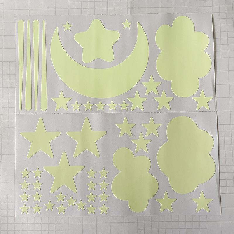 Glow-In-The-Dark Stickers Stars Moon Meteor Wall Stickers Bedroom Children'S Room Wall Decoration Cartoon Luminescent Stickers