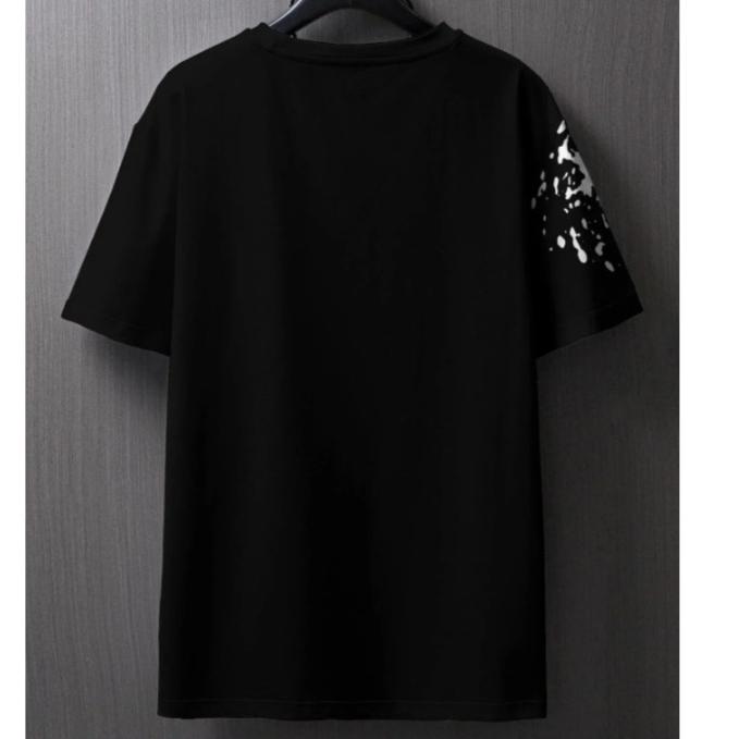 Fashionable Casual Men's Butterfly and Splash Ink Printed T-shirt Comfortable Breathable Quick Drying Short Sleeved T-shirt