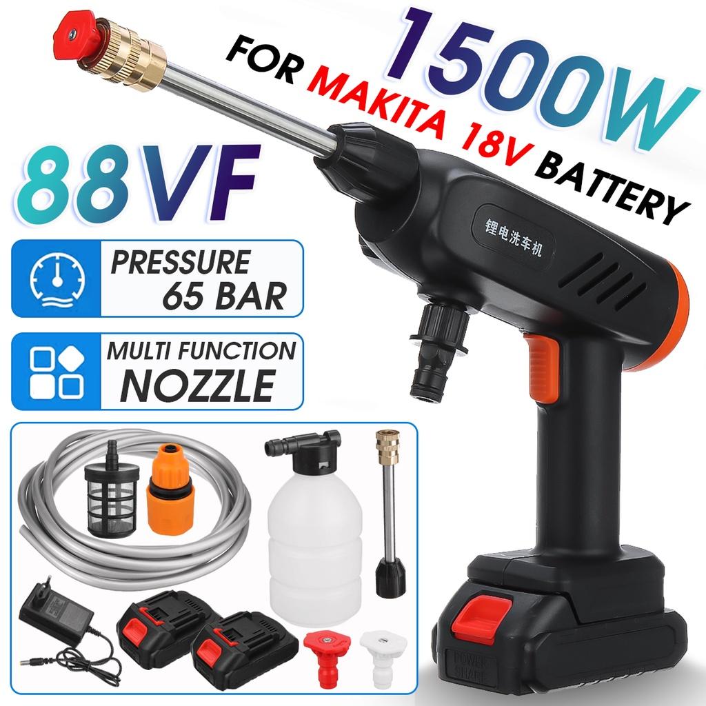 65Bar 88VF 1500W Li-ion Battery Portable Water Cleaner For 18V Battery High Pressure Cordless Washer Car Wash Spray Guns