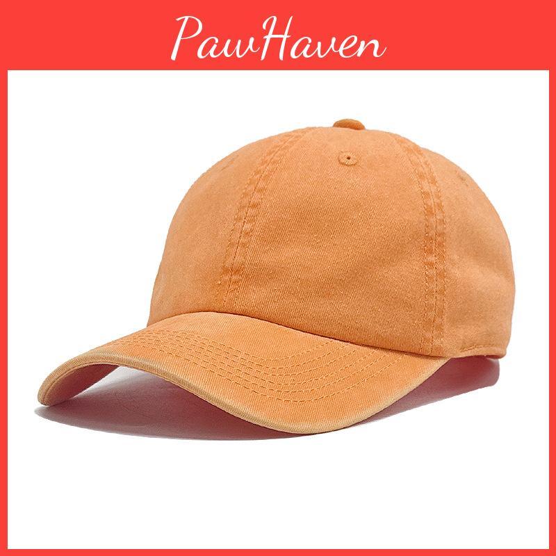 Mens Cotton Worn Look Water Washed Cotton Embroidered Baseball Cap Sun Protect