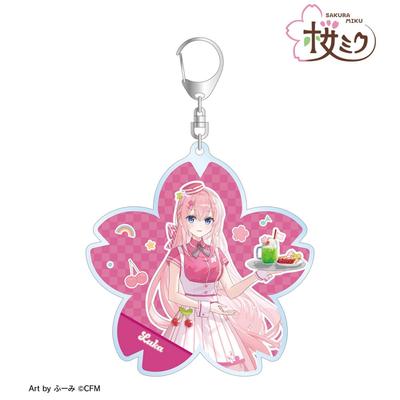 Hatsune Miku Megurine Luka American Diner Version. Art By Fuumi Großer Acryl-Schlüsselanhänger