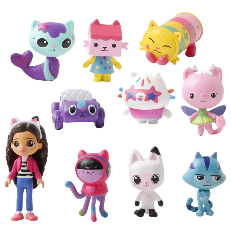 Gabby s Dollhouse Toys Gabby Pandy Paws Cakey Cat DJ Catnip Cartoon Figure Ornament Desk Accessories Funny Toys Gifts