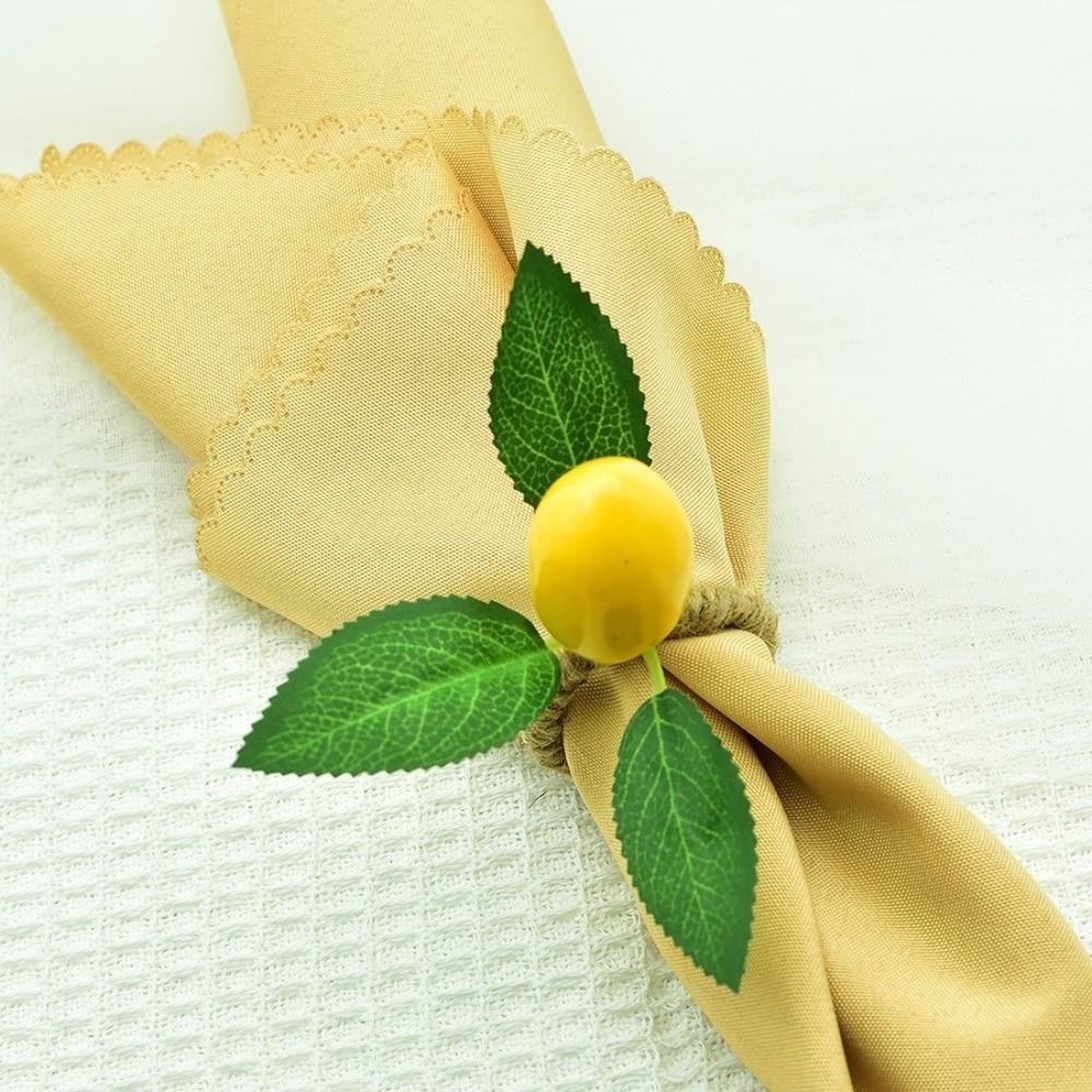 1/6/12PCS for Wedding Birthday Party Plant Napkin Ring Dinnig Table Decoration  Kitchen