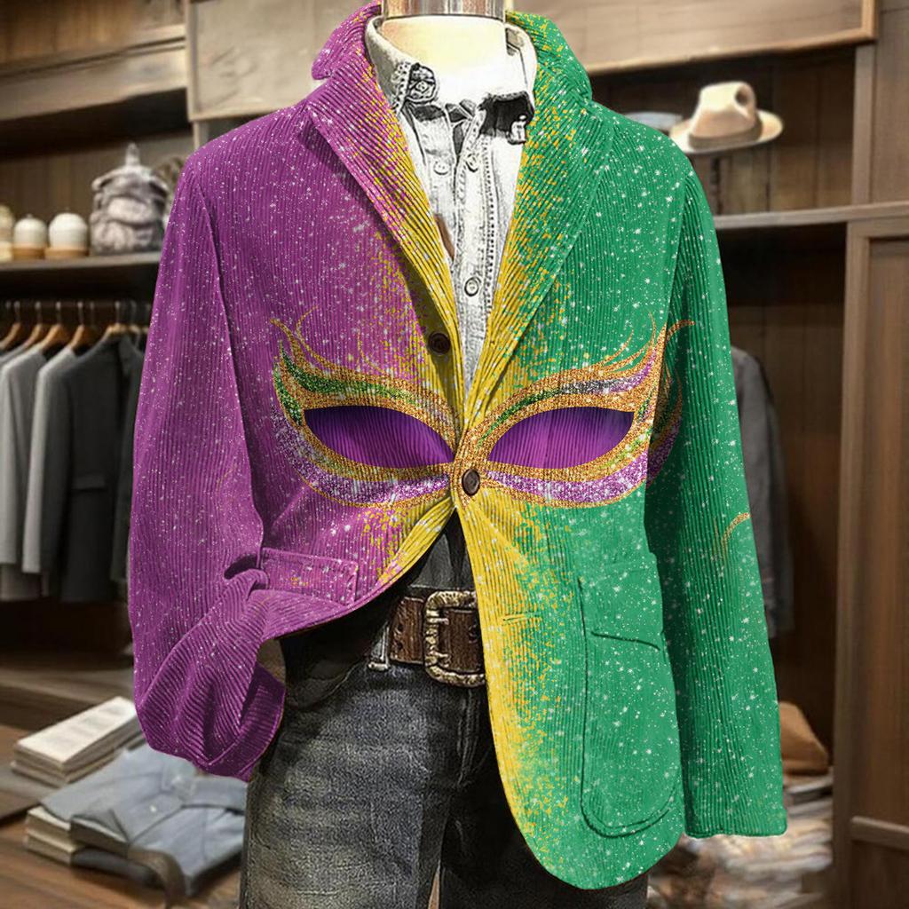 Men's Business Casual Carnival Corduroy Jacket