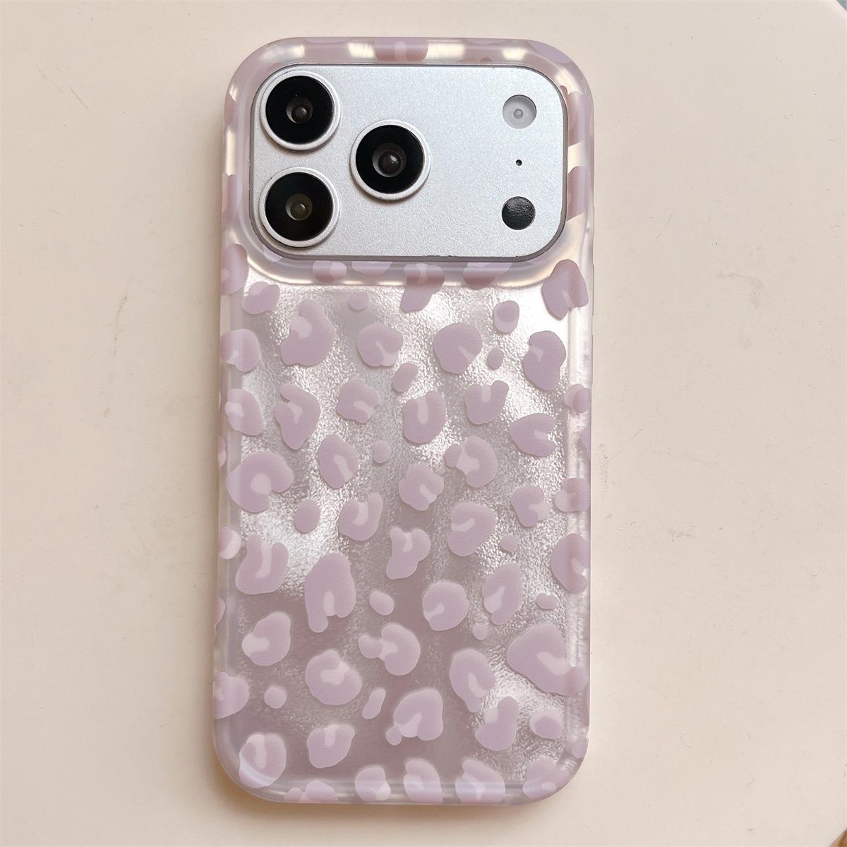 

Double Layer Leopard Print iPhone 14/13 Compatible Case with Drop Protection for 17/16/15 PROMAX. 16 фиолетовый/леопардовый