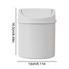 Mini Desktop Bin Small Trash Can with Lid Tabletop Waste Bin Bedroom Trash Can Garbage Screw-Off Caps Durable Home Supplies