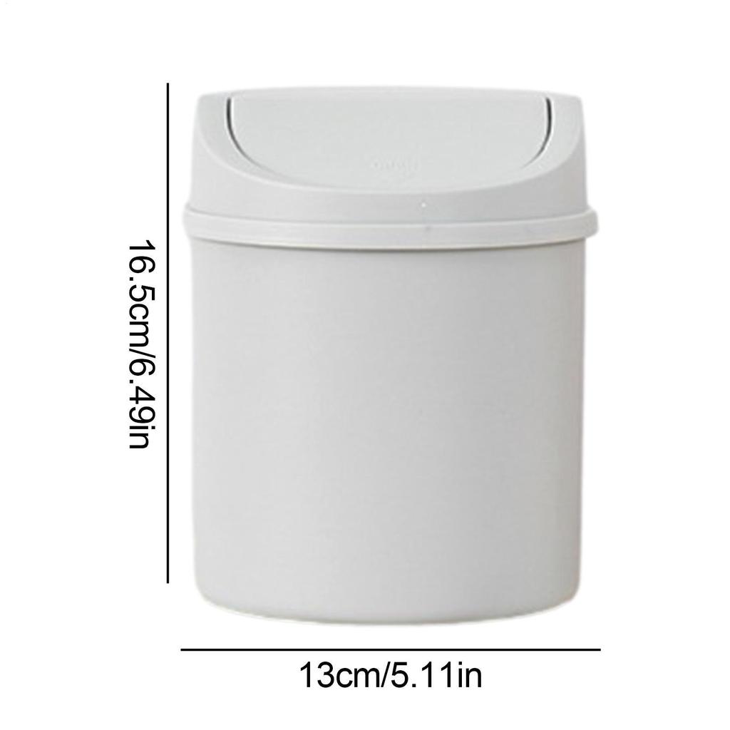 Mini Desktop Bin Small Trash Can with Lid Tabletop Waste Bin Bedroom Trash Can Garbage Screw-Off Caps Durable Home Supplies