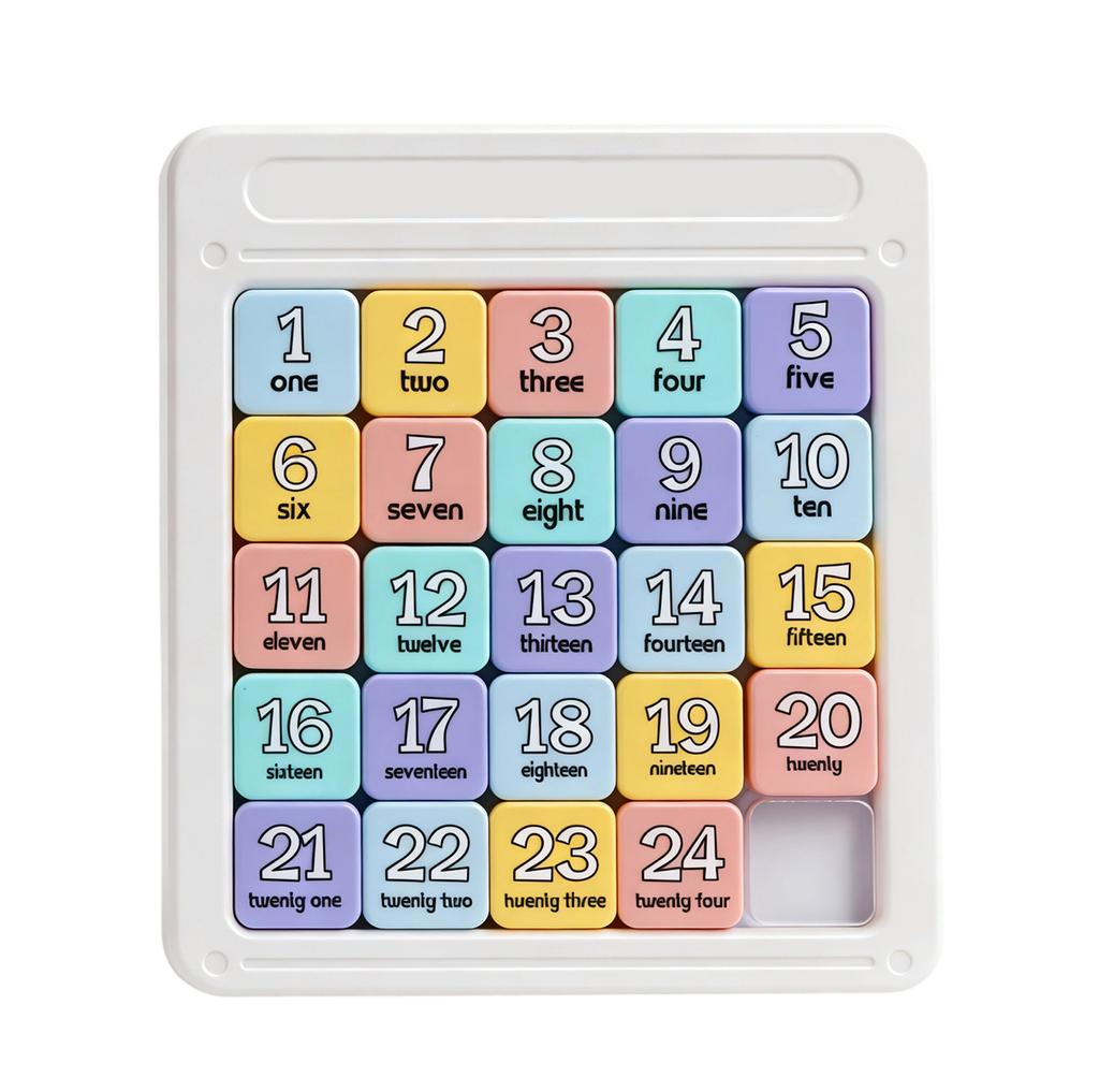 Magnet Number Huarong Road Colorful Intelligence Toy; Brain Training Development Game Nine- Puzzle Toy
