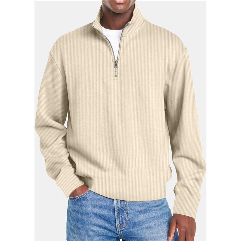 Autumn Men s Long Sleeve Zipper Casual Tops Sportswear Fashion Slim Polo Shirt 2XL