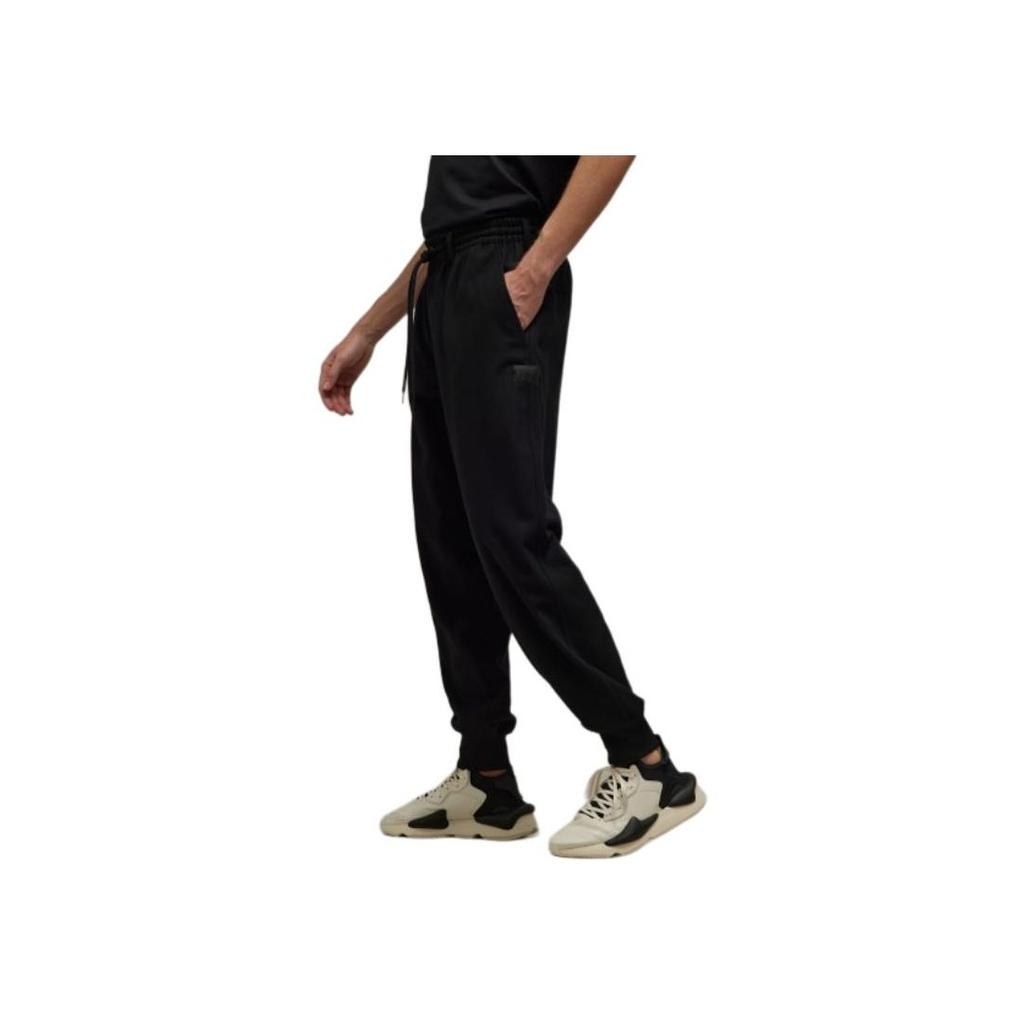 Y-3 Solid Color Drawstring Cuffed Casual Pants Men Bottoms Black IL2148