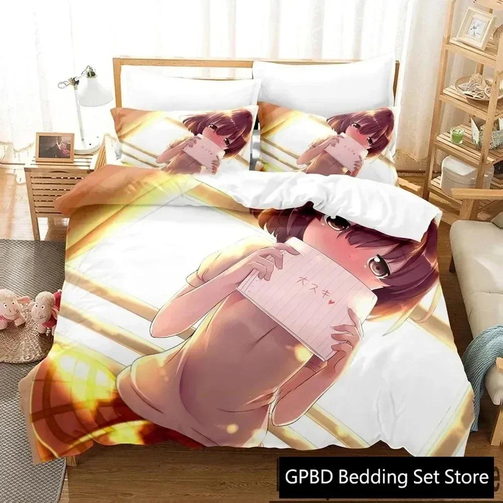 Luxus Neu 3D Druck Anime A Silent Voice Bettwäscheset Jungen Mädchen Twin Queen King Size Bettbezug Kissenbezug Bett Jungen Erwachsene
