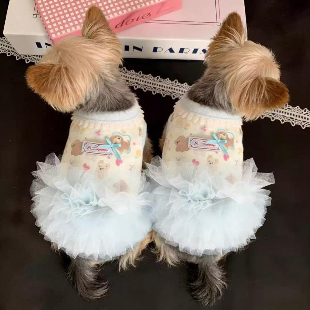 Soft Thin Summer Dog Dress Cute Style Princess Dress New Teddy Dog Skirt for Small Dogs