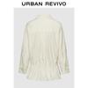 UR Women's Pleated Casual Button-Up Shirt