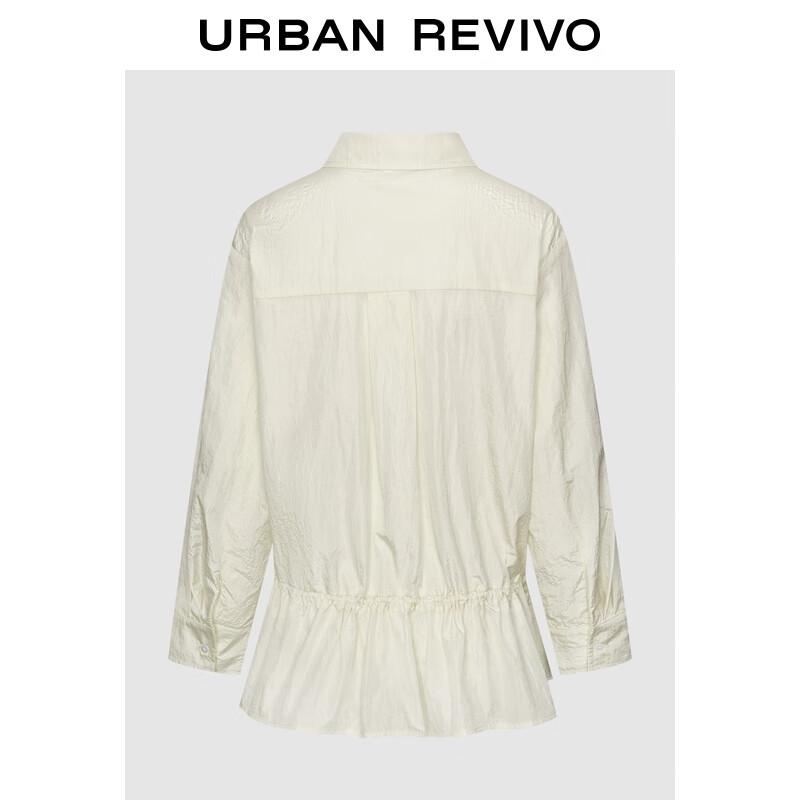 UR Women's Pleated Casual Button-Up Shirt