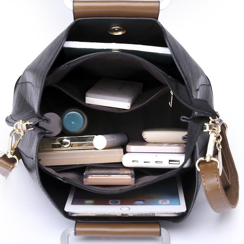 PU Soft Leather Texture Handheld Bag New Women Bag Niche Design Fashion Shoulder Sling Bag Large Capacity Tote Bag