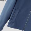 INCERUN Mens Spring Long Sleeve Zipper Casual Thin Coats Tops