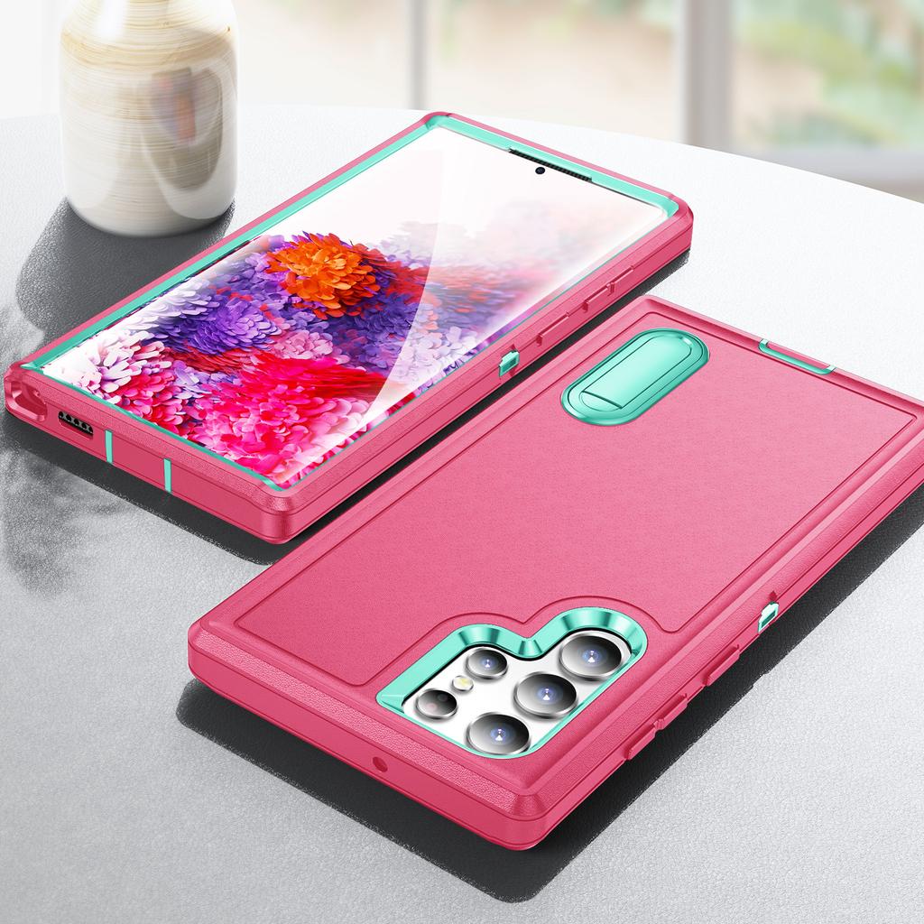 Ochranná taška proti pádu Pouzdro pro Samsung Galaxy S24 Ultra S23 FE Plus S22 A15 A54 A14 A53 A13 5G A04S 3 v 1 držák zadní kryt pouzdra