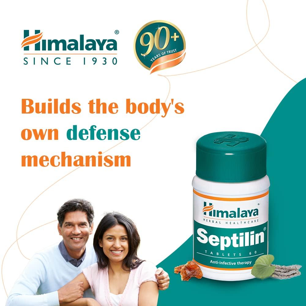 Himalaya 2 x Septilin Tablets 60 Tablets Each, Supports Natural Immunity, Wellness Supplement for Recovery and Everyday Health