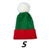 1PC/2PCS Fluffy Balls Christmas Knitted Hat Winter Beanie Santa Hat 2026 New Year Party Kids Gift Navidad Noel Xmas Decoration
