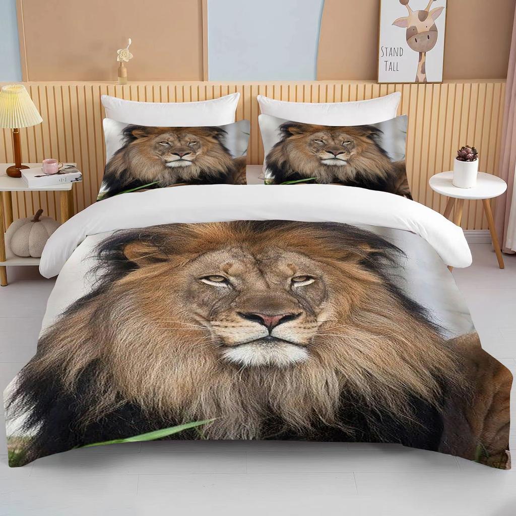 10 Sizes Cute Lion Bedding Set Duvet Cover Set 3d Bedding Digital Printing Bed Linen Queen Size Boy Bedding Set Fashion Design