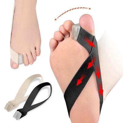 1/2 Pezzi Correttore per Alluce e Dita dei Piedi Cinturino di Tensione Separatore per Dita del Piede Protezione per Dita Strumenti per la Cura del Piede