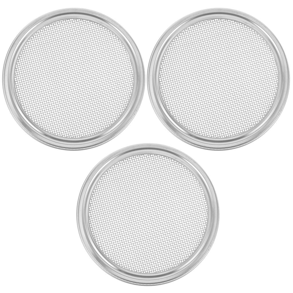 3Pcs Stainless Steel Sprouting Lids Wide Mouth Mason Jars for Making Organic Broccoli Bean Lentil Sprouting Jar