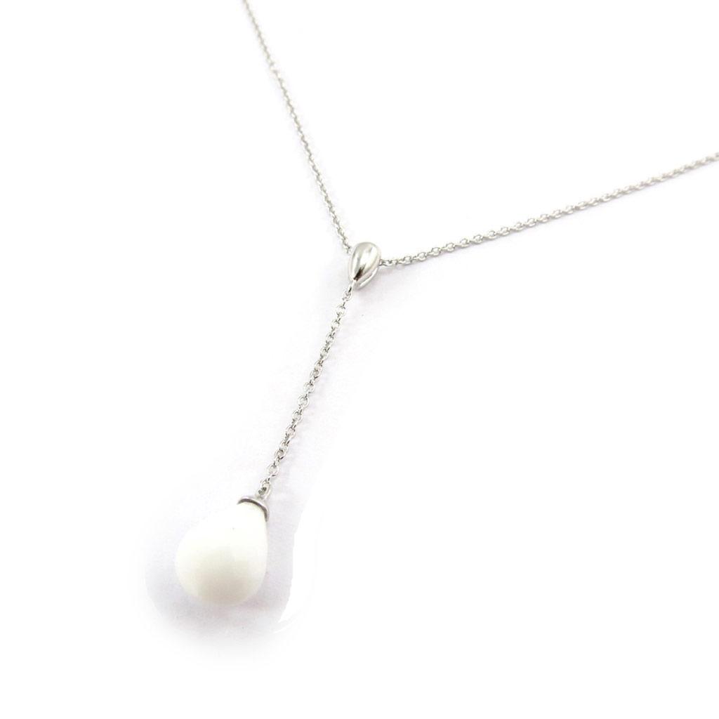 Les Trésors De Lily [K1374] - Silver Necklace 'Eva' Silver White (rhodium-plated) - 45x7 Mm