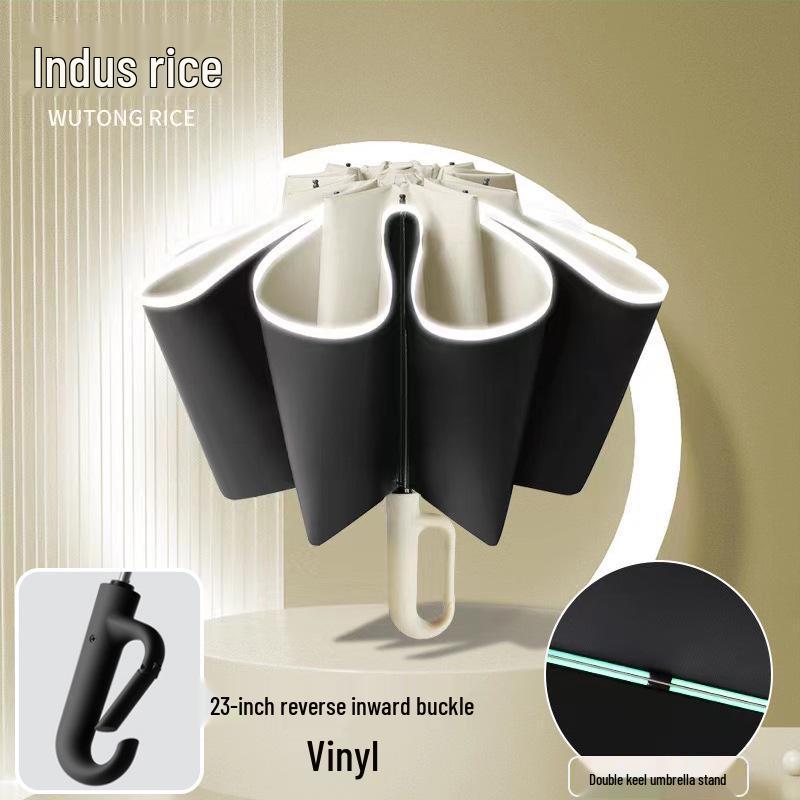 23" Double Rib Dual-Use Automatic Umbrella: Sun & Rain Protection for Two