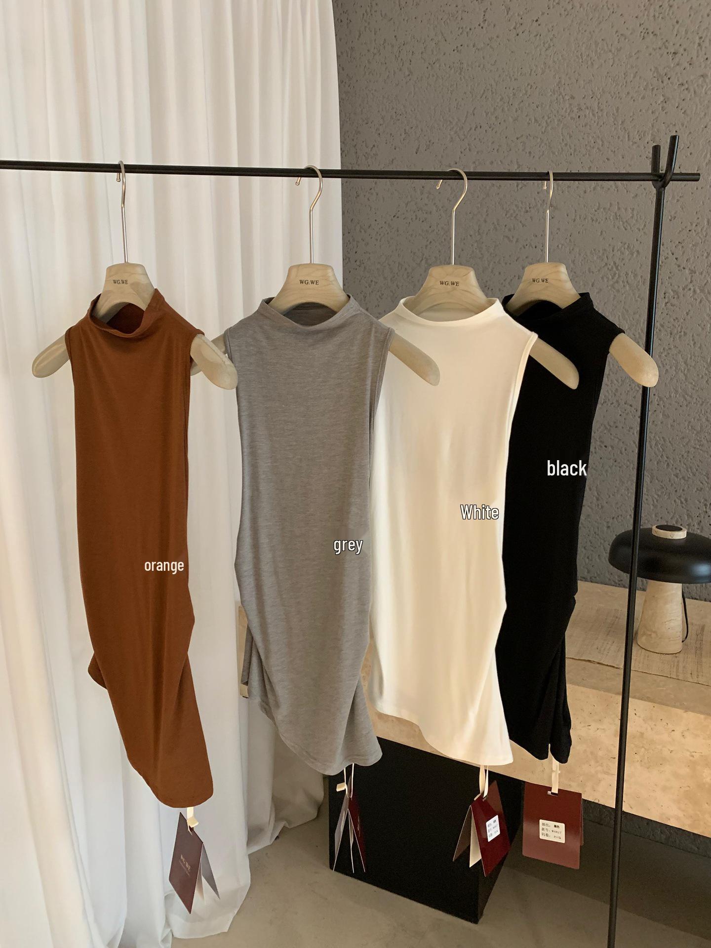 Guangzhou Spring/Summer Women s Backless Sleeveless Stand Collar Vest Camisole Small